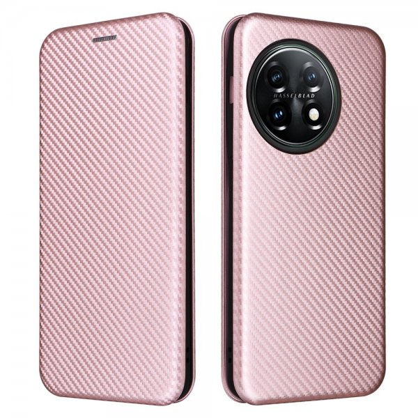OnePlus 11 Cover Kulfibertekstur Rosaguld