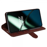 OnePlus 11 Etui Lædertekstur Brun