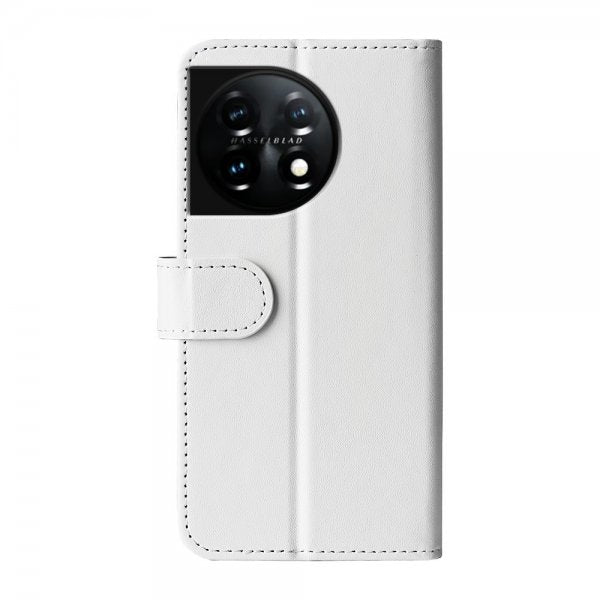 OnePlus 11 Etui Lædertekstur Hvid