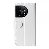 OnePlus 11 Etui Lædertekstur Hvid
