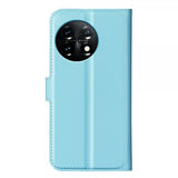 OnePlus 11 Etui Litchi Blå