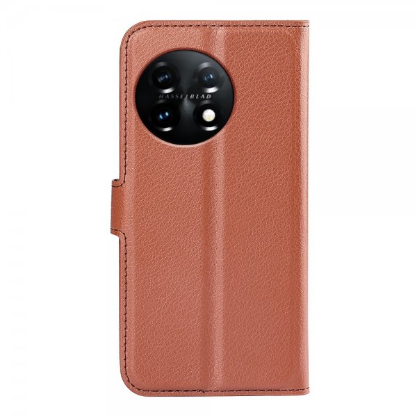 OnePlus 11 Etui Litchi Brun