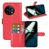 OnePlus 11 Cover Litchi Rød