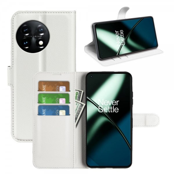 OnePlus 11 Cover Litchi Hvid