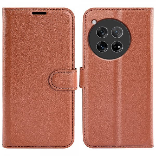 OnePlus 12 Cover Litchi Brun