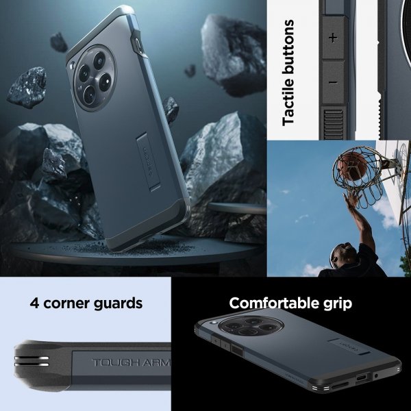 Spigen OnePlus 12 Cover Tough Armor Metal Slate
