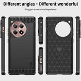 Mofi OnePlus 12R Cover Børstet Kulfibertekstur Blå
