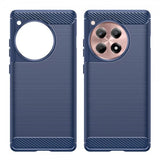OnePlus 12R Cover Børstet Kulfibertekstur Blå