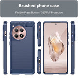 OnePlus 12R Cover Børstet Kulfibertekstur Blå