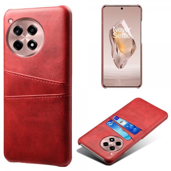 OnePlus 12R Cover med to kortlommer Rød