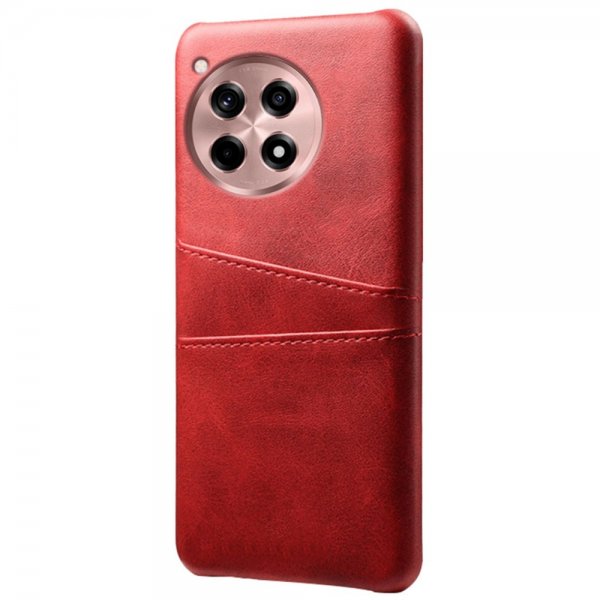 OnePlus 12R Cover med to kortlommer Rød