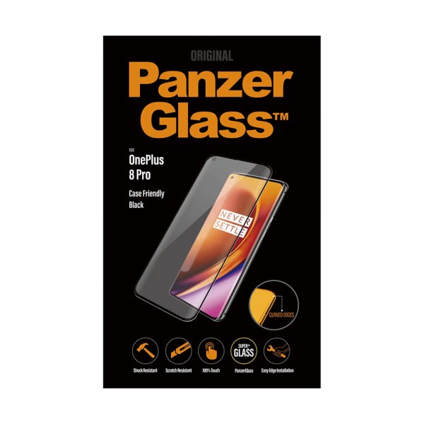 PanzerGlass OnePlus 8 Pro Skærmbeskyttelse CaseFriendly Curved Edges