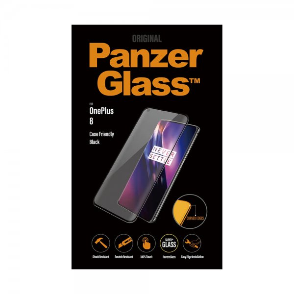 PanzerGlass OnePlus 8 Skærmbeskyttelse CaseFriendly Curved Edges