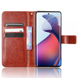Motorola Edge 30 Fusion Cover Lædertekstur Brun