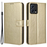 Motorola Edge 30 Fusion Cover Lædertekstur Guld
