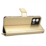 Motorola Edge 30 Fusion Cover Lædertekstur Guld
