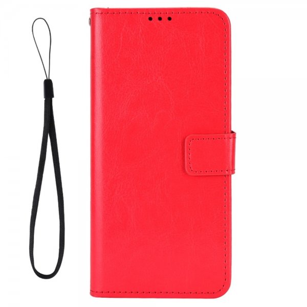 Motorola Edge 30 Fusion Cover Lædertekstur Rød