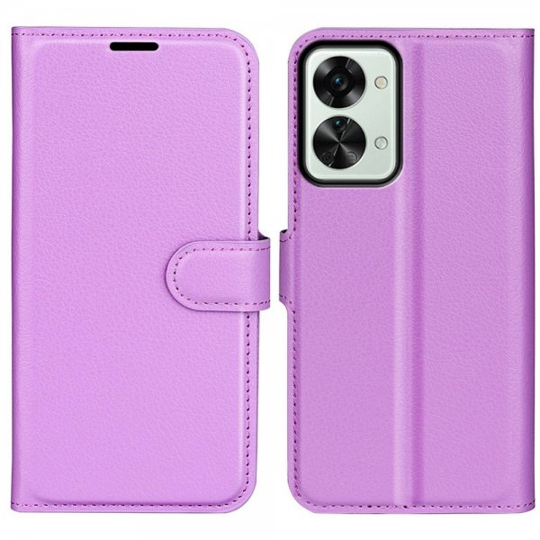 OnePlus Nord 2T Cover Litchi Lilla
