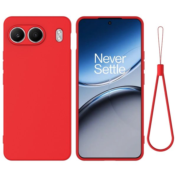 OnePlus Nord 4 Cover med Rem Silikone Rød