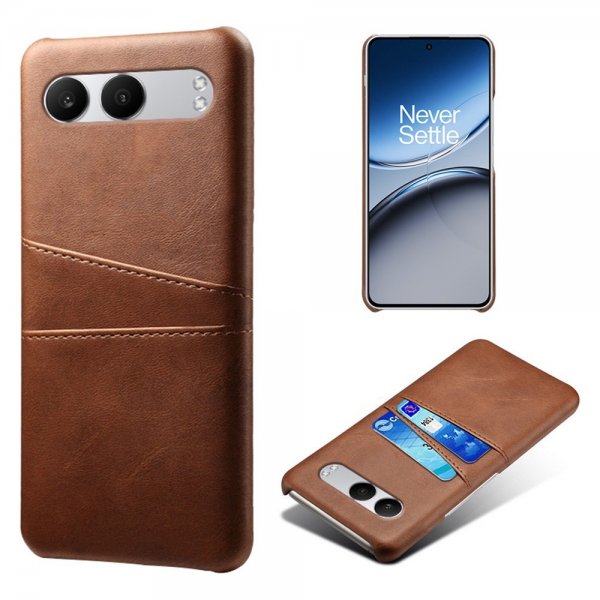 OnePlus Nord 4 Cover med to Kortlommer Mørkebrun
