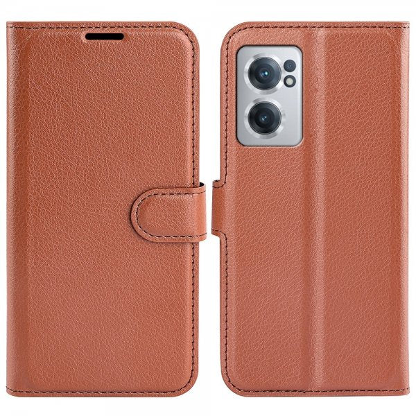 OnePlus Nord CE 2 5G Etui Litchi Brun