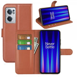 OnePlus Nord CE 2 5G Etui Litchi Brun