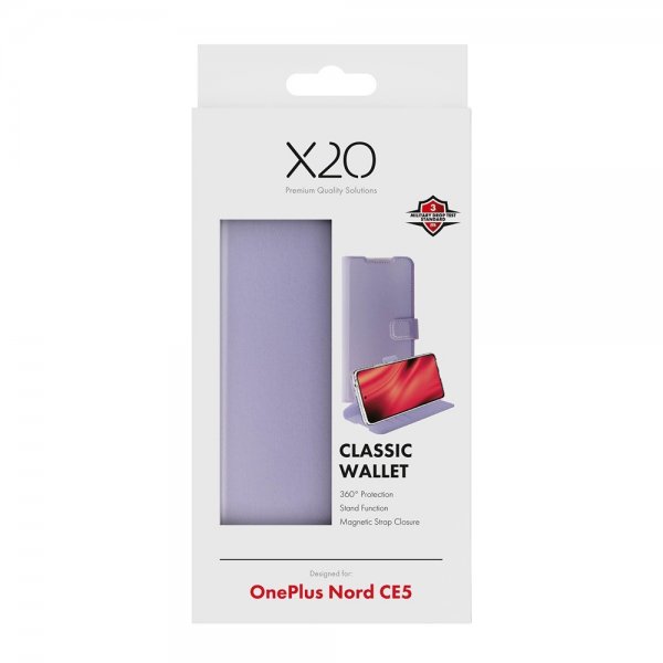 X2O OnePlus Nord CE5 Etui Classic Wallet Lavendel