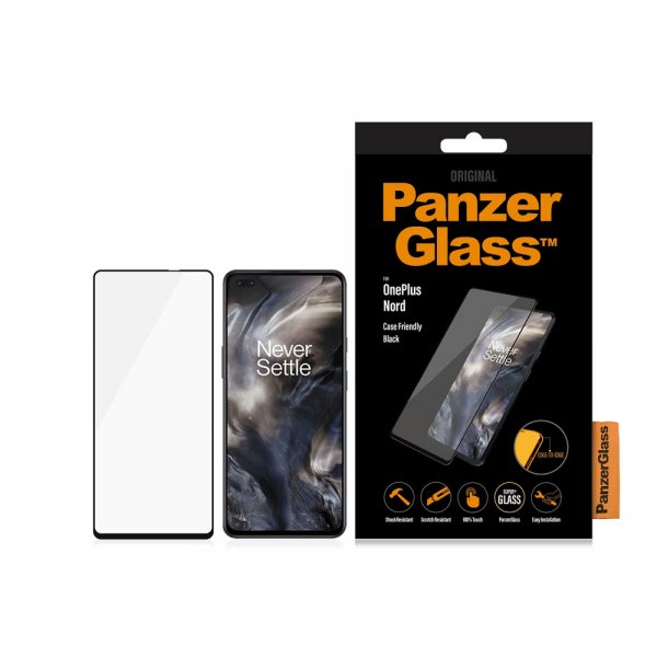 PanzerGlass OnePlus Nord/Nord 2 5G Skærmbeskyttelse CaseFriendly Edge-to-Edge