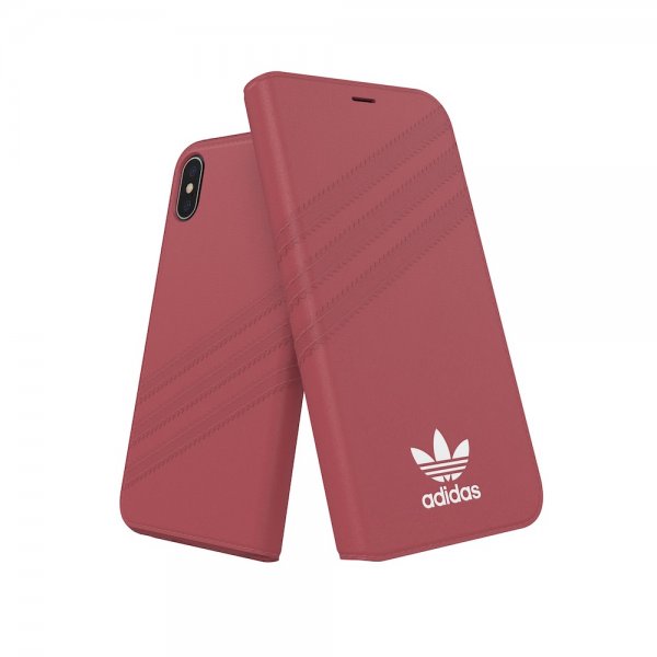 Adidas iPhone X/Xs Cover ELLER Booklet Case Suede FW18 Rosa