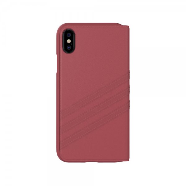 Adidas iPhone X/Xs Cover ELLER Booklet Case Suede FW18 Rosa