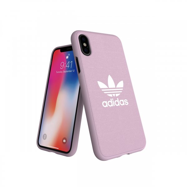 Adidas iPhone X/Xs Cover OR Moulded Case Canvas FW18 Clear Pink