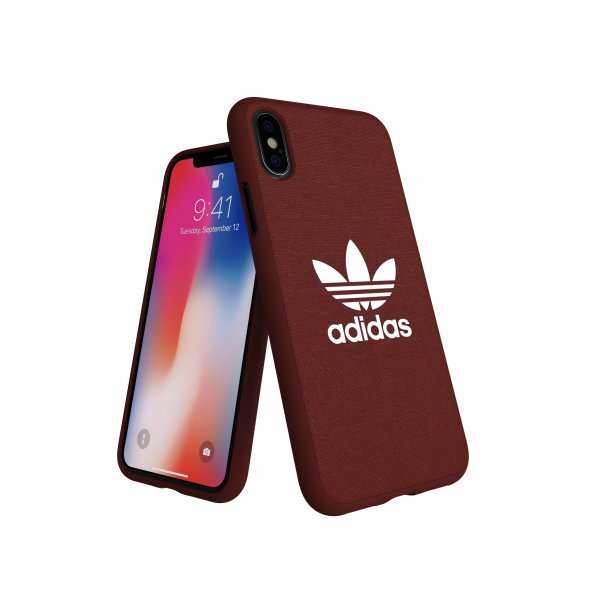 Adidas iPhone X/Xs Cover ELLER Trefoil Snap Case Canvas FW18 Maroon