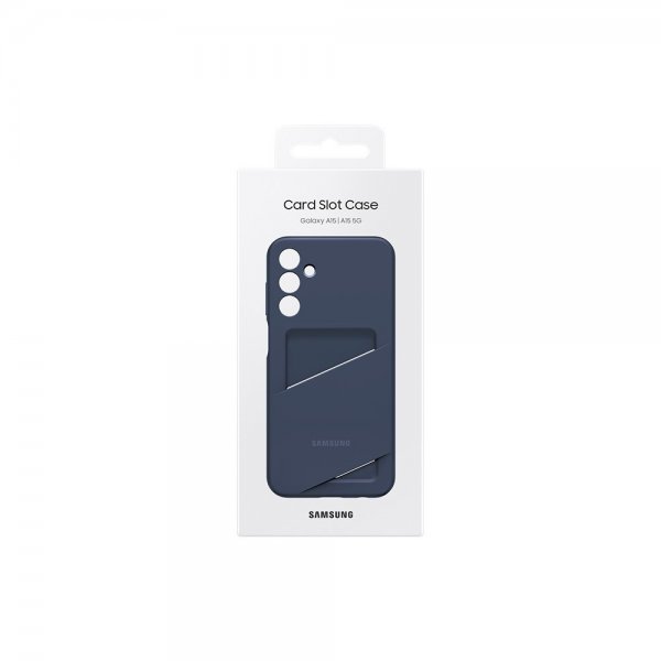 Samsung Original Galaxy A15 Cover med kortholder Blåsort
