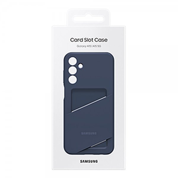 Samsung Original Galaxy A15 Cover med kortholder Blåsort