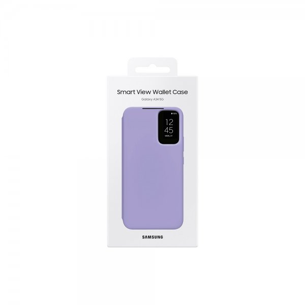 Samsung Original Galaxy A34 5G Cover Smart View Wallet Case Blueberry