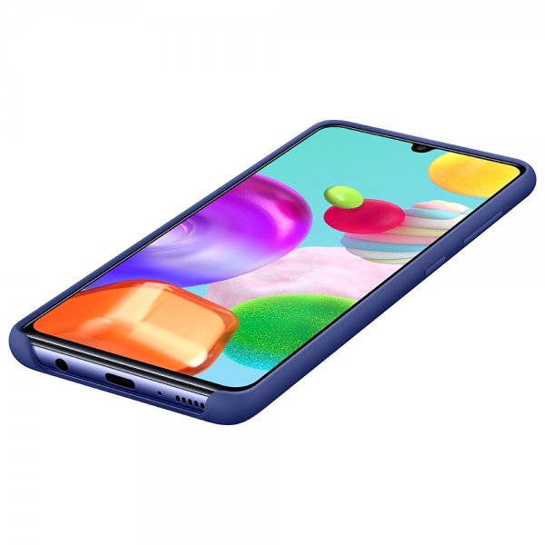 Samsung Original Galaxy A41 Cover Silikone Blå