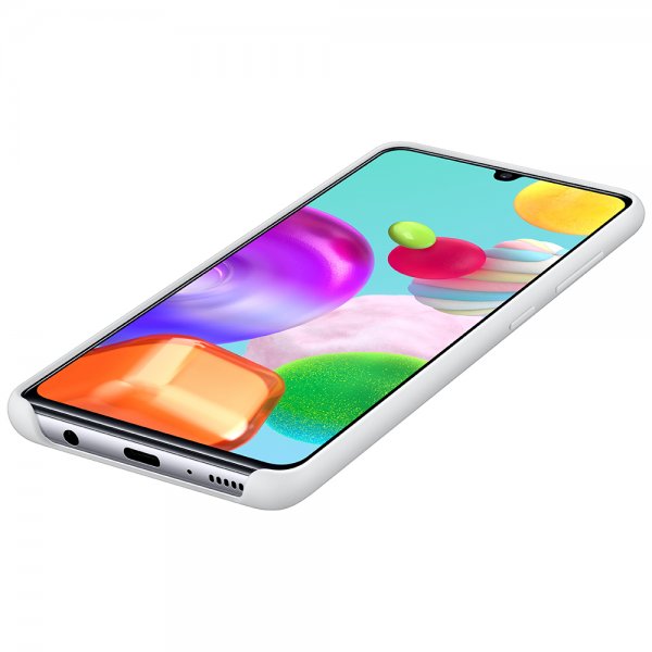 Samsung Original Galaxy A41 Cover Silikone Hvid
