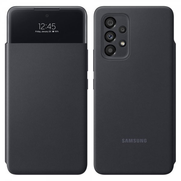 Samsung Original Galaxy A53 5G Etui Smart S View Wallet Cover Sort