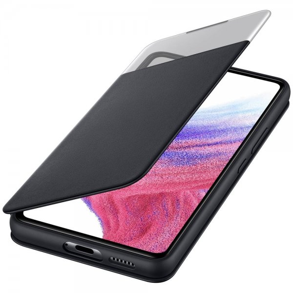 Samsung Original Galaxy A53 5G Etui Smart S View Wallet Cover Sort