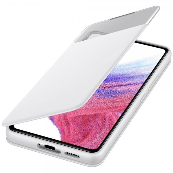 Samsung Original Galaxy A53 5G Etui Smart S View Wallet Cover Hvid