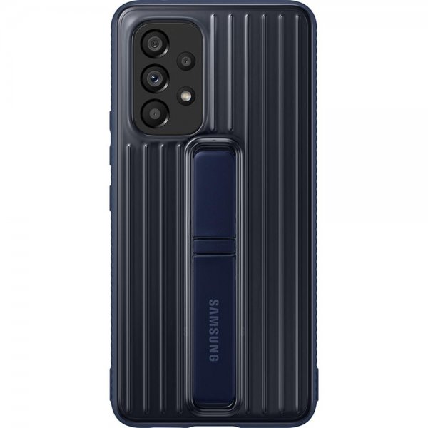 Samsung Original Galaxy A53 5G Cover Protective Standing Cover Transparent Navy