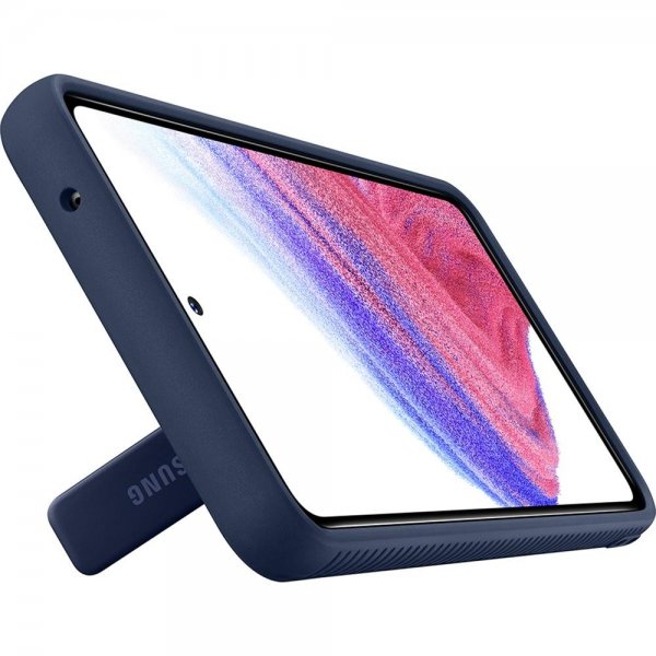 Samsung Original Galaxy A53 5G Cover Protective Standing Cover Transparent Navy