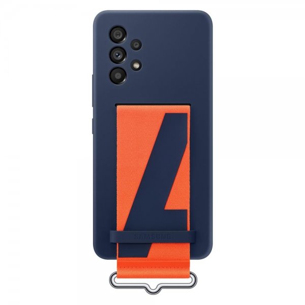 Samsung Original Galaxy A53 5G Cover Silikone Cover med Rem Navy
