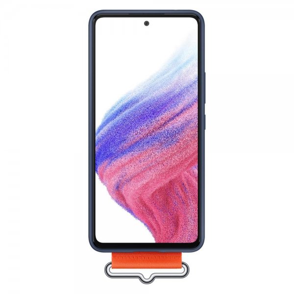 Samsung Original Galaxy A53 5G Cover Silikone Cover med Rem Navy