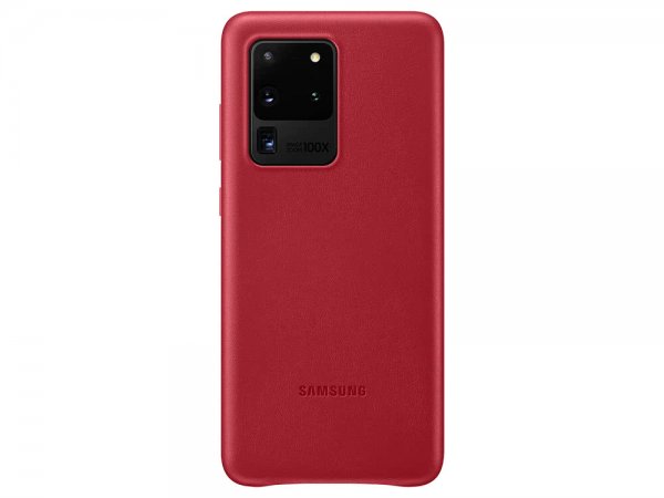 Samsung Original Galaxy S20 Ultra Cover Læder Rød
