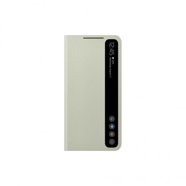 Samsung Original Galaxy S21 FE Cover Smart Clear View Cover Olivengrøn