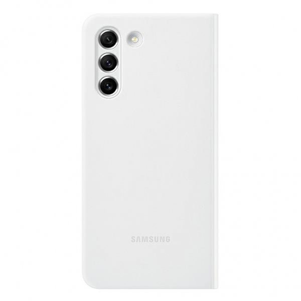 Samsung Original Galaxy S21 FE Cover Smart Clear View Cover Hvid