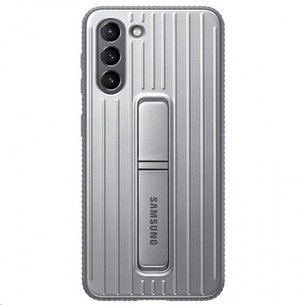 Samsung Original Galaxy S21 Plus Cover Protective Standing Cover Lysegrå