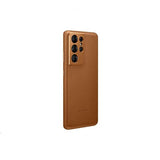 Samsung Original Galaxy S21 Ultra Cover Læder Brun