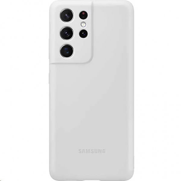 Samsung Original Galaxy S21 Ultra Cover Silikone Cover Lysegrå